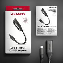 usb c hdmi adapteris - AXAGON RVC-HI2M USB-C -> HDMI 2.0 adapter 4K/60Hz Aluminum, 25cm cable - 9 nuotrauka