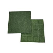 grindu dangos gumine - Guminė plytelė, 50 x 50 x 3 cm, žalia (Green) - 1 nuotrauka