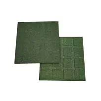 grindu dangos gumine - Guminė plytelė, 50 x 50 x 3 cm, žalia (Green) - 3 nuotrauka
