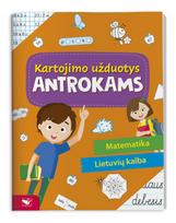 matematika 2 klasei - KNYGA Kartojimo užduotys antrokams. Matematika. Lietuvių kalba. - 1 nuotrauka