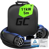 ikrovimo kabelis type 2 - Green Cell GC Snap Type 2 EV įkrovimo kabelis 11kW 7m, Juodas (Black) - 1 nuotrauka