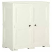 vidaXL Plastikinė spintelė SBLVXL340595, vanilinė (Vanilla), 79x43x85,5 cm
