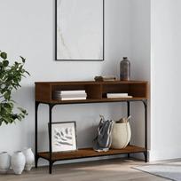 vidaXL Konsolinis staliukas, rudas ąžuolo (Oak Brown), 100 cm x 30,5 cm x 75 cm