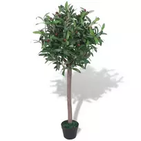 vidaXL Dirbtinis lauramedis su vazonu, 120 cm, žalias (Green)