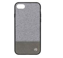 Tellur Cover Synthetic Leather Glitter II for iPhone 8 sidabrinis