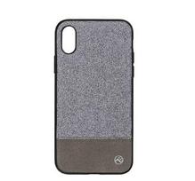 Tellur Cover Synthetic Leather Glitter II for iPhone X/XS sidabrinis