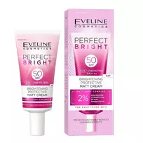 EVELINE COSMETICS Perfect Bright skaistinantis matinis veido kremas SPF50, 30 ml