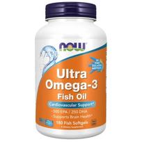 NOW FOODS Ultra Omega-3 (žuvų taukai) 180 kapsulių
