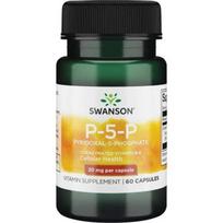 vitaminai - Swanson Vitaminas B6 P-5-P (piridoksal-5-fosfatas) 20 mg - 60 kapsulių - 1 nuotrauka