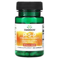 vitaminai - Swanson Vitaminas B6 P-5-P (piridoksal-5-fosfatas) 20 mg - 60 kapsulių - 2 nuotrauka