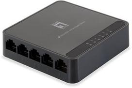 tinklo sakotuvas 10 - LevelOne 5-Port Gigabit Switch GEU-0522 - 1 nuotrauka