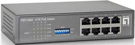 LevelOne 8-Port Fast Ethernet PoE Switch FEP-0800