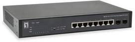 tinklo sakotuvas 10 - LevelOne 10-Port Web Smart Gigabit PoE Switch GEP-1051 - 1 nuotrauka