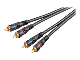 rca rca laidas 1 5m - Goobay 50032 Stereo RCA 2x RCA, double shielded, 1.5 m - 2 nuotrauka