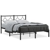 metaline lova 140x200 - vidaXL Metalinis lovos rėmas su galvūgaliu, 140x200 cm, juodas (Black) - 2 nuotrauka