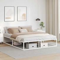 balta miegamojo lova - vidaXL Lovos rėmas be čiužinio, 160x200 cm, baltas (White) - 1 nuotrauka