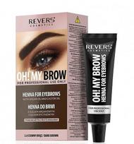 REVERS OH MY BROW kreminiai antakių dažai, tamsiai ruda (Dark Brown), 15 ml