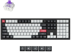 he klaviatura - Keychron Q6 HE Wireless (Q6H-M1) - US išdėstymas - Hot-Swappable Gateron Magnetic Nebula - Carbon Juodas (Juoda) - 1 nuotrauka