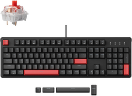 klaviatura zaidimams - Keychron Lemokey X3 (X3-A1), US, Linear Raudona Switches, Juodas (Black) - 1 nuotrauka