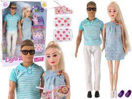 Lean Toys Nėščia lėlė Lucy su vyru