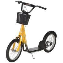 reguliuojamos aukscio - HOMCOM Vaikiškas paspirtukas, reguliuojamo aukščio, oranžinis (Orange) - 2 nuotrauka
