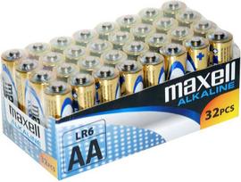 baterijos maxell - Maxell AA LR6 Šarminės baterijos 32 vnt. - 1 nuotrauka
