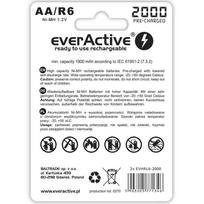 ikraunamos baterijos aa 2000 - EverActive Ni-MH R6 AA 2000 mAh Sidabrinės - 2 vnt. - 2 nuotrauka