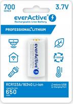 cr123a ikraunama - EverActive 16340 RCR123A 3.7V 700mAh Li-Ion mikro USB akumuliatorius - 2 nuotrauka