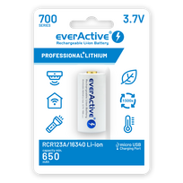 cr123a ikraunama - EverActive 16340 RCR123A 3.7V 700mAh Li-Ion mikro USB akumuliatorius - 4 nuotrauka