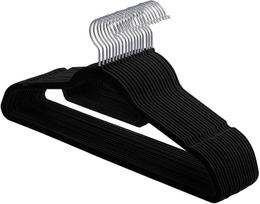 manekenai - Songmics Drabužių pakaba Velvet 50 vnt., pilka (Grey) - 1 nuotrauka