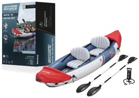baidares irklai - Bestway Hydro-Force Lite-Rapid X2 Kajakas, 321 x 88 cm (Žalias/Green) - 1 nuotrauka