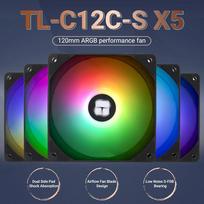 Thermalright TL-C12C-S X5 PWM ARGB Juodas (Black) 120mm Ventiliatoriai