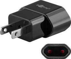 us eu adapteriai - Goobay Kelioninis Adapteris ES - JAV Juodas (Black) - 2 nuotrauka