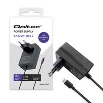 Qoltec Super FAST PD įkroviklis Raspberry PI 5 USB-C 27W Juodas (Black)