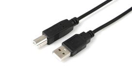 usb a to usb a - MicroConnect USB 2.0 A to B 1.8m Juodas (Black) - 1 nuotrauka