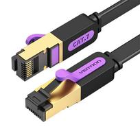 Vention Plokščias UTP 7 kategorijos tinklo kabelis ICABK 8m Juodas (Black)