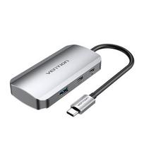 Vention USB-C į USB-C prijungimo stotis 3x USB3.0 PD 0.15m TNDHB Pilka (Gray)