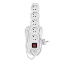 EMOS 1902151008 Prailginamasis laidas su jungikliu 10m Baltas (White)