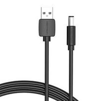 Vention USB į DC 5.5mm maitinimo kabelis 1.5m CEYBG Juodas (Black)
