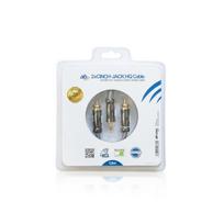 2x 3.5 mm - AB COM 2x RCA iki 3.5mm Audio Kabelis 1.5m Juodas (Black) - 1 nuotrauka