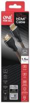 ultra high speed hdmi - One for All CC5215 1.5m Ultra High Speed HDMI 2.1 Cable Juodas (Black) - 1 nuotrauka