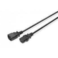 c13 power kabelis - Assmann Power Cord IEC C14 to IEC C13 5m Juodas (Black) - 1 nuotrauka