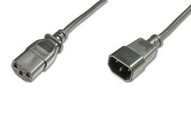 c13 power kabelis - Assmann Power Cord IEC C14 to IEC C13 5m Juodas (Black) - 2 nuotrauka