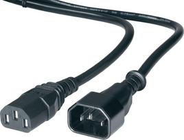 c13 power kabelis - Assmann Power Cord IEC C14 to IEC C13 5m Juodas (Black) - 3 nuotrauka