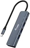 usb c 100w laidas - Equip Dock USB-C to HDMI, 3xUSB 3.0, 100W PD, 4K 30Hz, 0.25m, Gr (Gray) - 1 nuotrauka