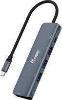 usb c 100w laidas - Equip Dock USB-C to HDMI, 3xUSB 3.0, 100W PD, 4K 30Hz, 0.25m, Gr (Gray) - 2 nuotrauka