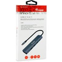 usb c 100w laidas - Equip Dock USB-C to HDMI, 3xUSB 3.0, 100W PD, 4K 30Hz, 0.25m, Gr (Gray) - 3 nuotrauka