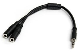 StarTech MUYHSMFF 3.5mm male to 2 x 3.5mm female adapteris Juodas (Black)