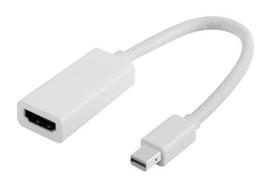 mini displayport to hdmi - Hertz Mini DisplayPort to HDMI Adapteris Balta (White) - 2 nuotrauka