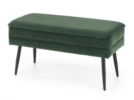 minkstasuolis suolas - Minkštasuolis Halmar VELVA, tamsiai žalias/juodas (Dark Green/Black) - 3 nuotrauka